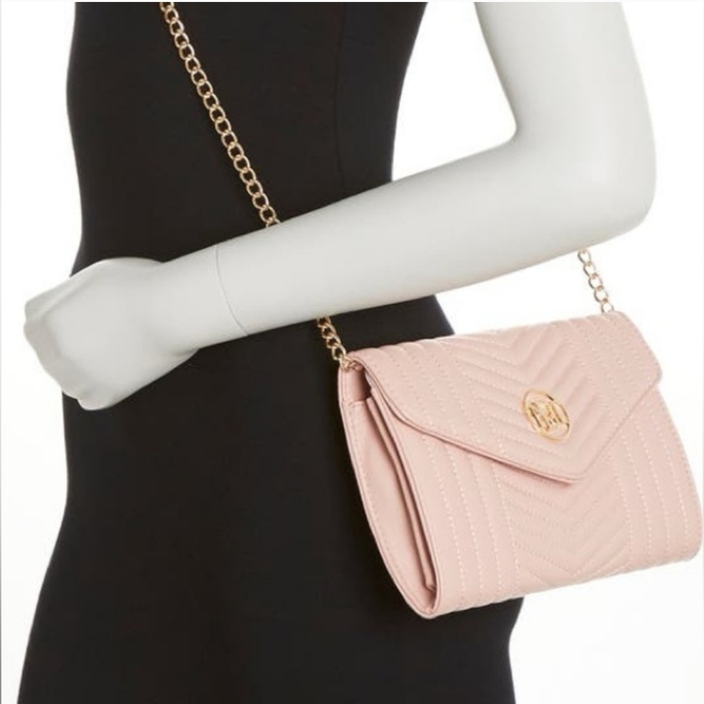 NWT Badgley Mischka Pink Quilted Bag - Picture 7 of 9